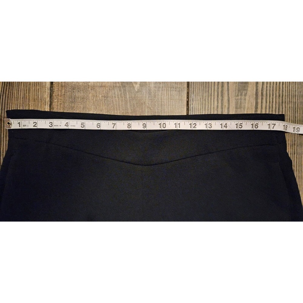 Rosetta Getty Pants 8 Black Cropped Pull On High Waist Straight Leg Trousers - Picture 11 of 13